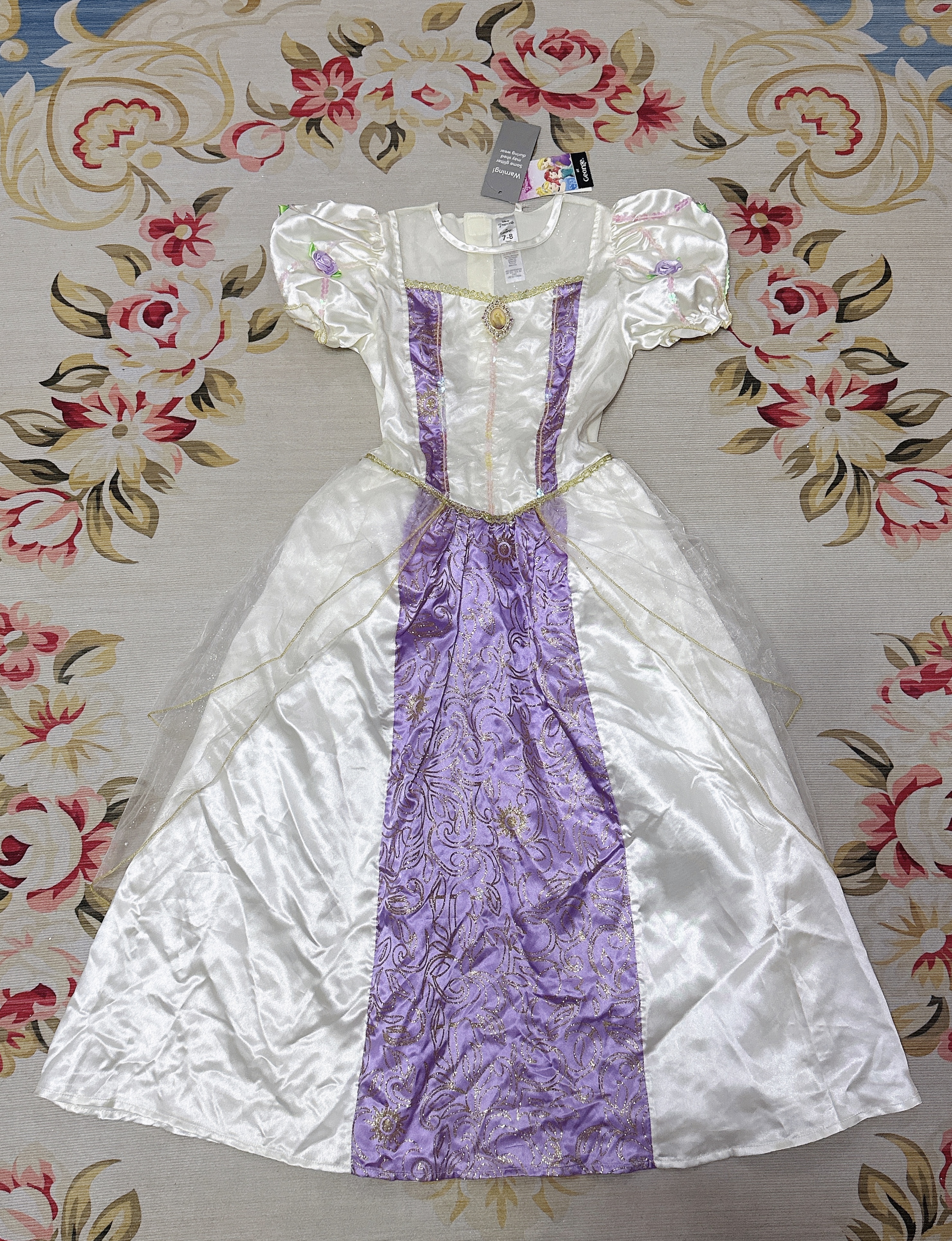 Disney*George长发公主裙乐佩公主婚纱裙女童演出服童话角色扮演