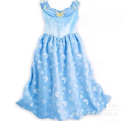現貨美國迪士尼官網cinderella公主裙豪華睡裙灰姑娘兒童紗裙