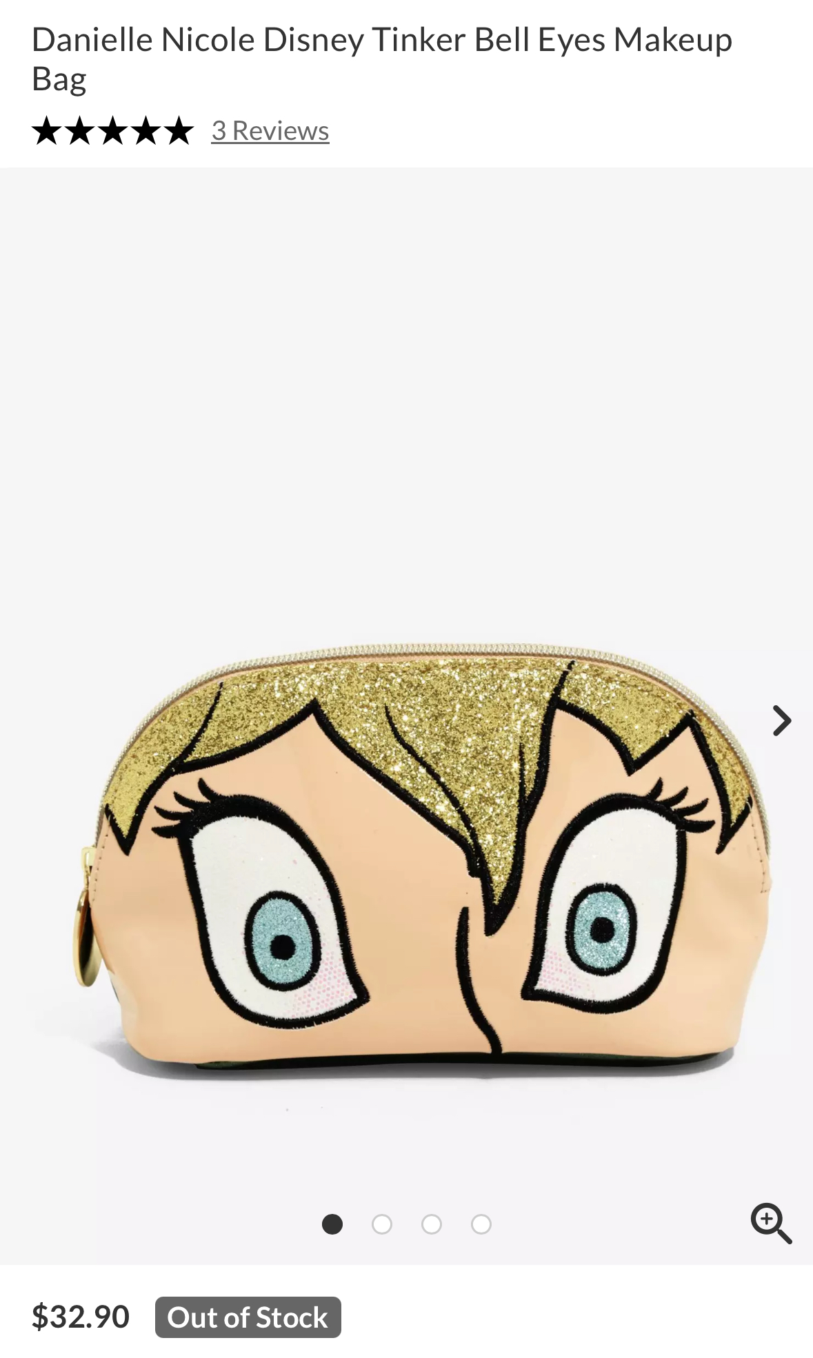 Danielle Nicole Disney Tinker Bell Eyes Makeup Bag迪士尼包