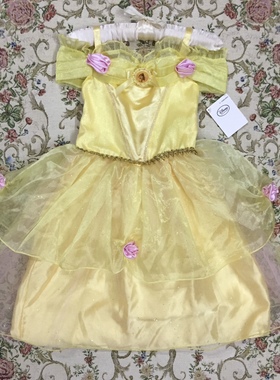 特價現貨 迪士尼Belle貝兒公主紗裙夏款Disney costume for kids