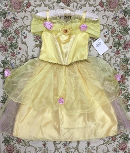 特價現貨 迪士尼Belle貝兒公主紗裙夏款Disney costume for kids