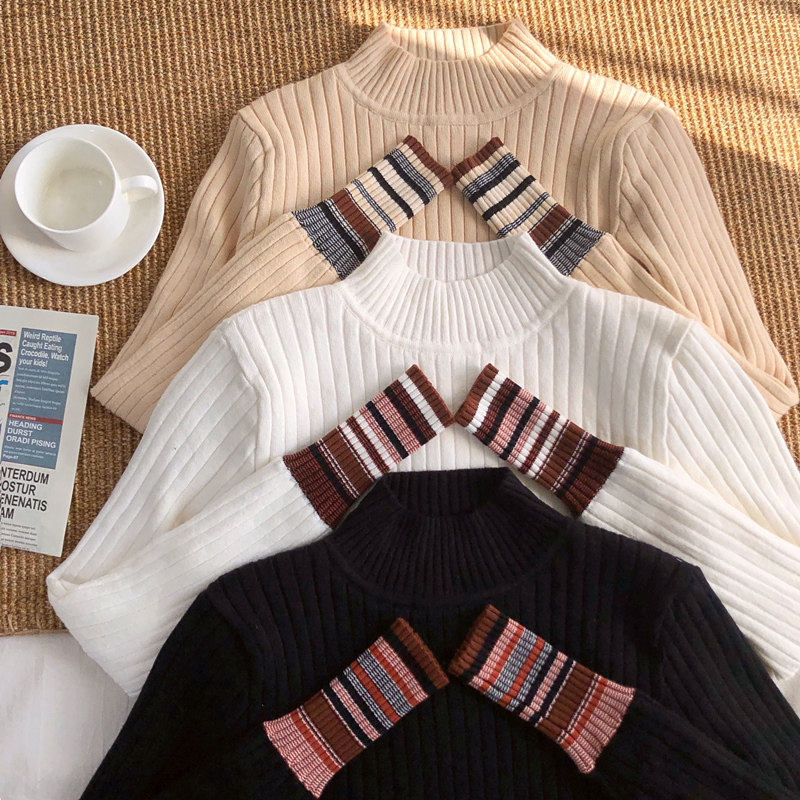 半高领毛衣女2019新款秋冬季加厚加绒韩版修身中领内搭打底针织衫在类目 女装/女士精品, 毛衣中 - 来自Buy2taobao.com提供专业的淘宝代购服务