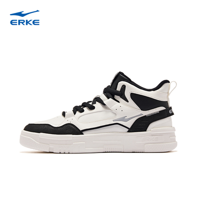 征服鸿星尔克高帮板鞋男鞋2025新款秋冬鞋子情侣休闲鞋女款运动鞋