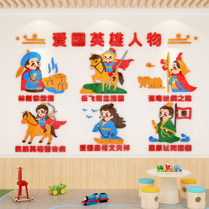 幼儿园班级布置教室装饰墙面环创主题墙爱国教育人物传统文化墙贴