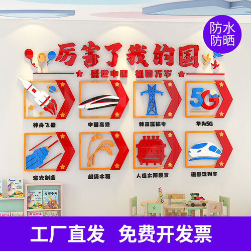 幼儿园科技室墙面装饰科学题文化墙环创成品3d立体班级教室布置