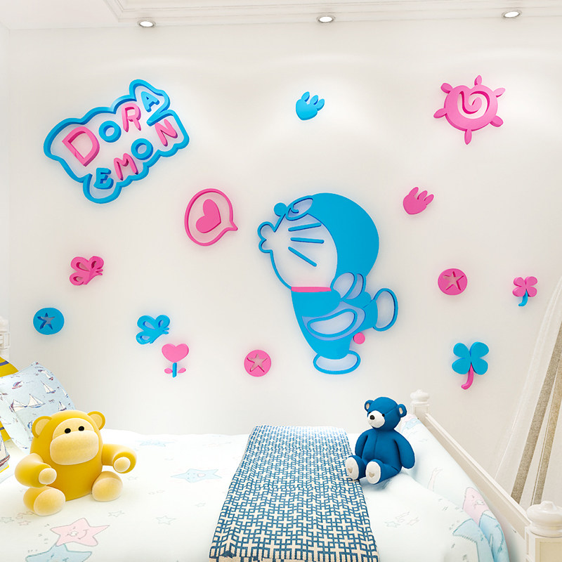 创意哆啦A梦叮当猫幼儿园装饰画客厅儿童房3d亚克力立体自粘墙贴在类目 家居饰品, 贴饰, 墙贴中 - 来自Buy2taobao.com提供专业的淘宝代购服务