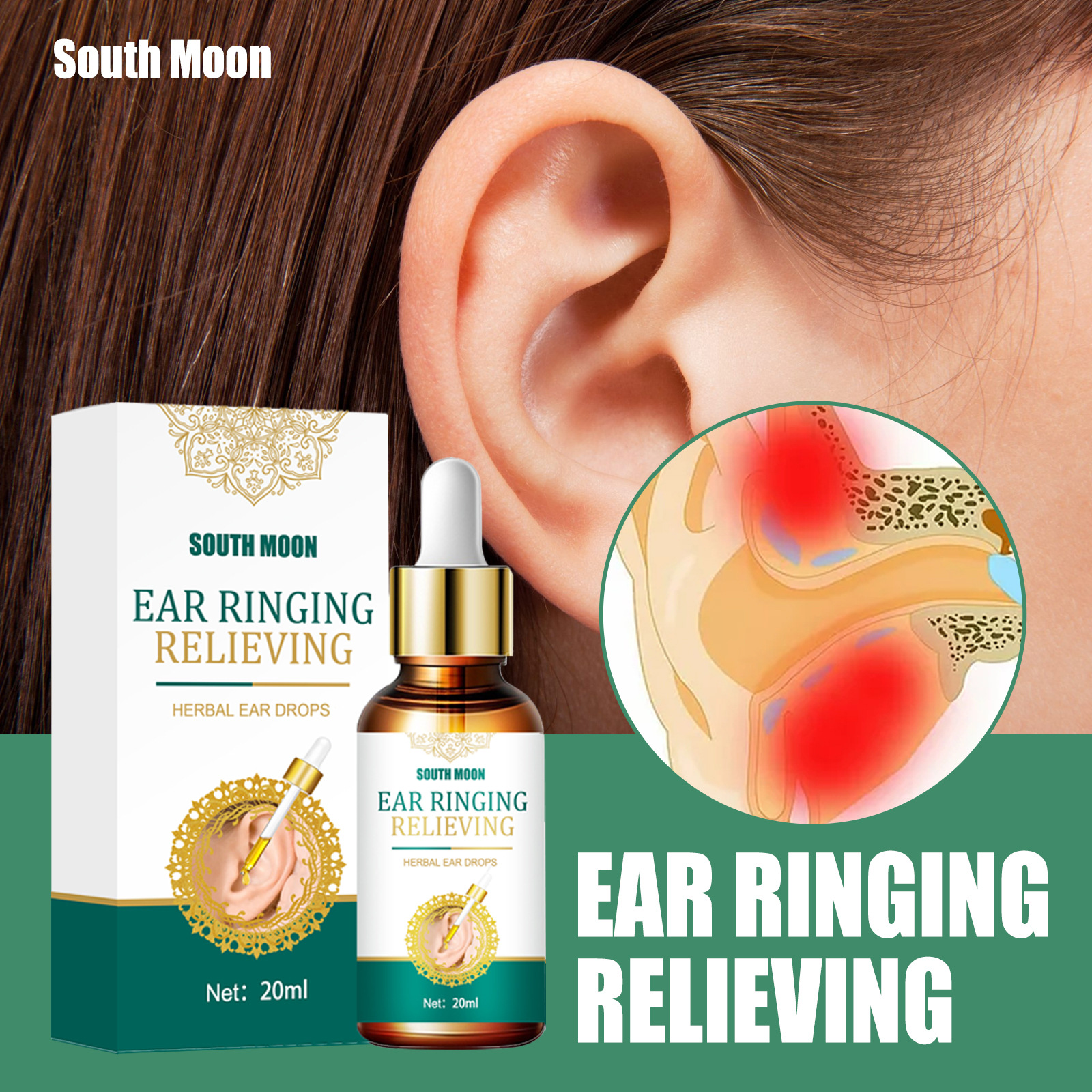 Ear drops, external application of ear drops, cochlear ear d