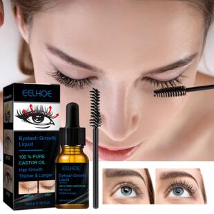 Castor oil eyelash liquid naturally thickens eyelashes