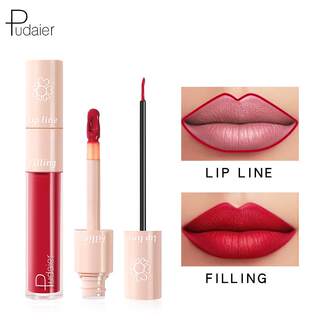 20 Colors Sexy Matte Lip Stick Lip Liner Waterproof 双头口红