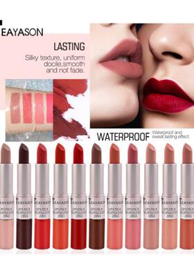 12 color square tube sexy red lipstick mist lip balm pumpkin