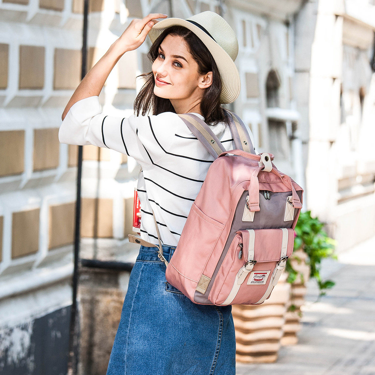 【新款高品质】findpop甜甜圈大容量书包旅行包防水双肩包电脑包