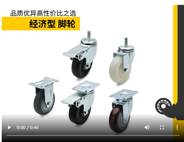 经济型 PP脚轮 固定型C-CJWK100-P