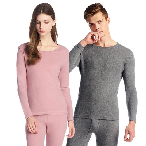 清仓三枪内衣中老年加厚纯棉男士圆领长袖保暖上衣全棉秋衣女上衣