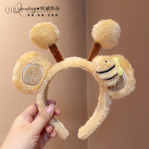 纤城发箍布卡通蜜蜂触角发饰