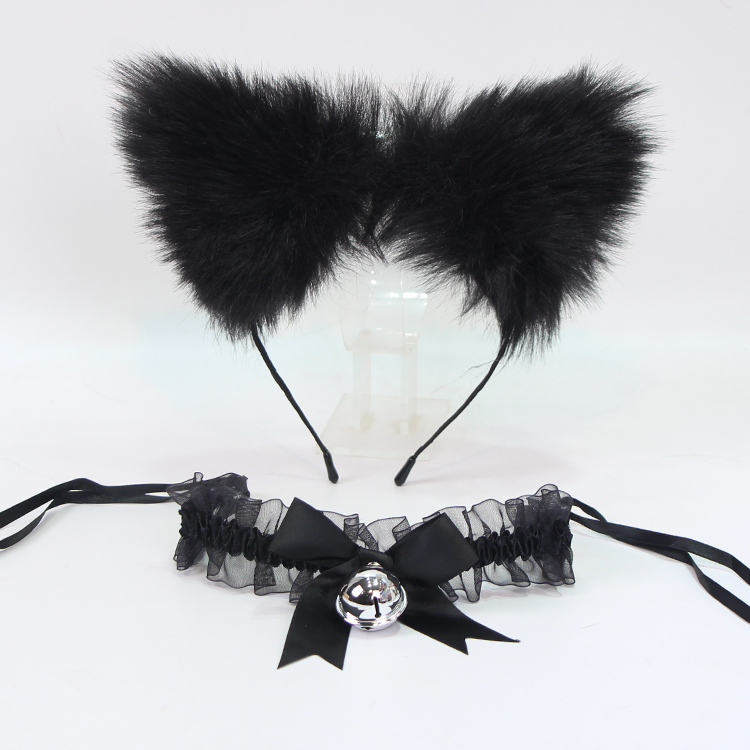 两件套装猫耳朵发箍发箍毛毛可爱
