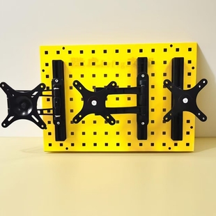 洞洞板显示器屏幕支架台式显示器增高架免打孔洞板支架壁挂支架