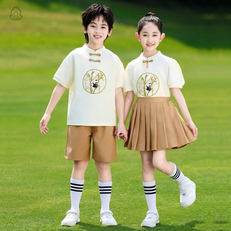 新选六一儿童演出服中国t风男女童诗歌朗诵国学服幼儿园大合唱表