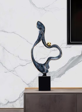 精选新中式抽象艺术禅意摆件x客厅玄关电视柜两边博古架书房茶室