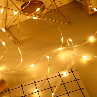 优选户外防水太阳能led灯带跑马灯24v软七彩氛围缠绕X树灯线形三