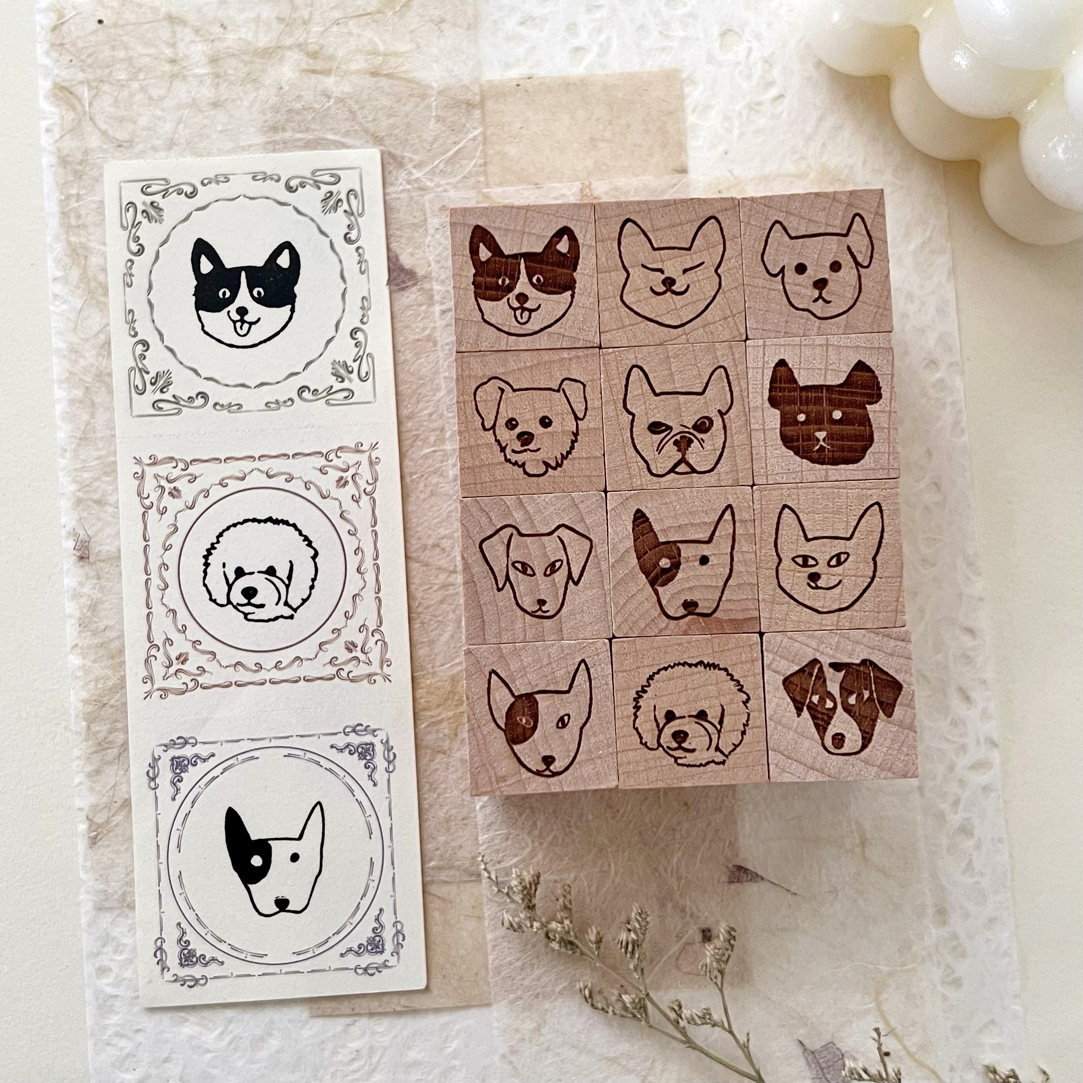 可爱卡通小狗表情包图案印章