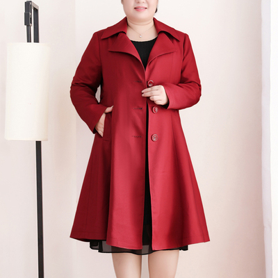 300斤特大码春秋风衣加肥胖mm中长款妈妈装喜婆婆婚宴装2025新款