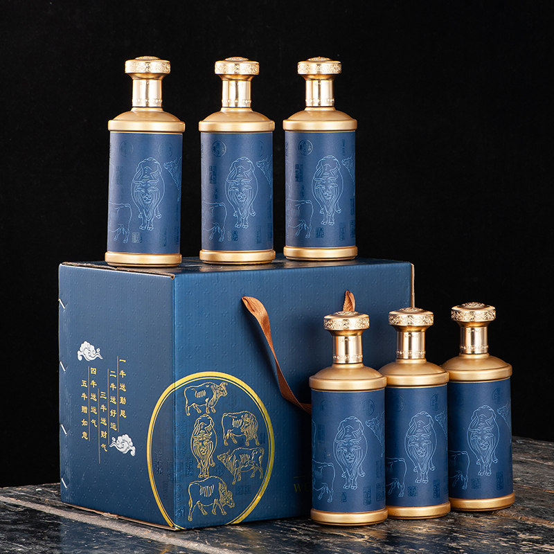 白酒包装盒定制高档白酒箱白酒瓶空瓶六只包装酒礼盒酒瓶包装全套