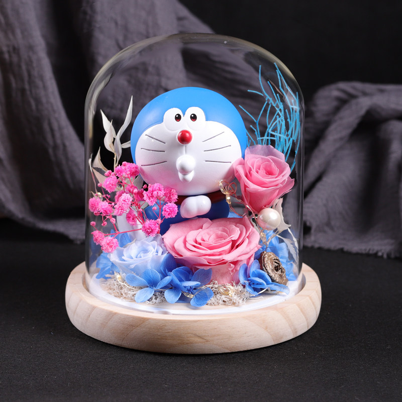 永生花哆啦A梦干花真花礼物图片