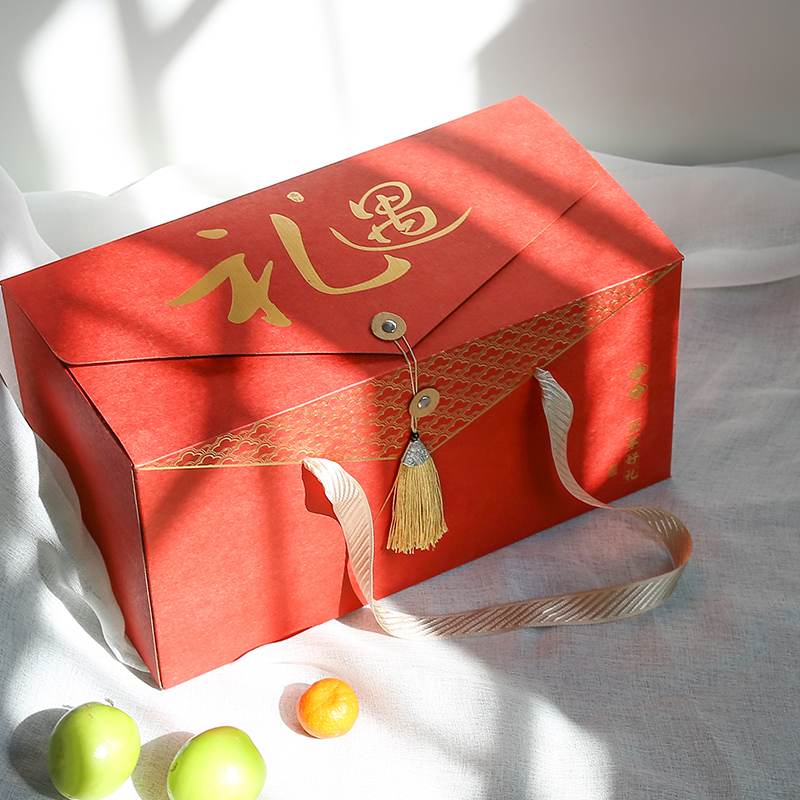 水果包装盒烫金高档通用礼盒