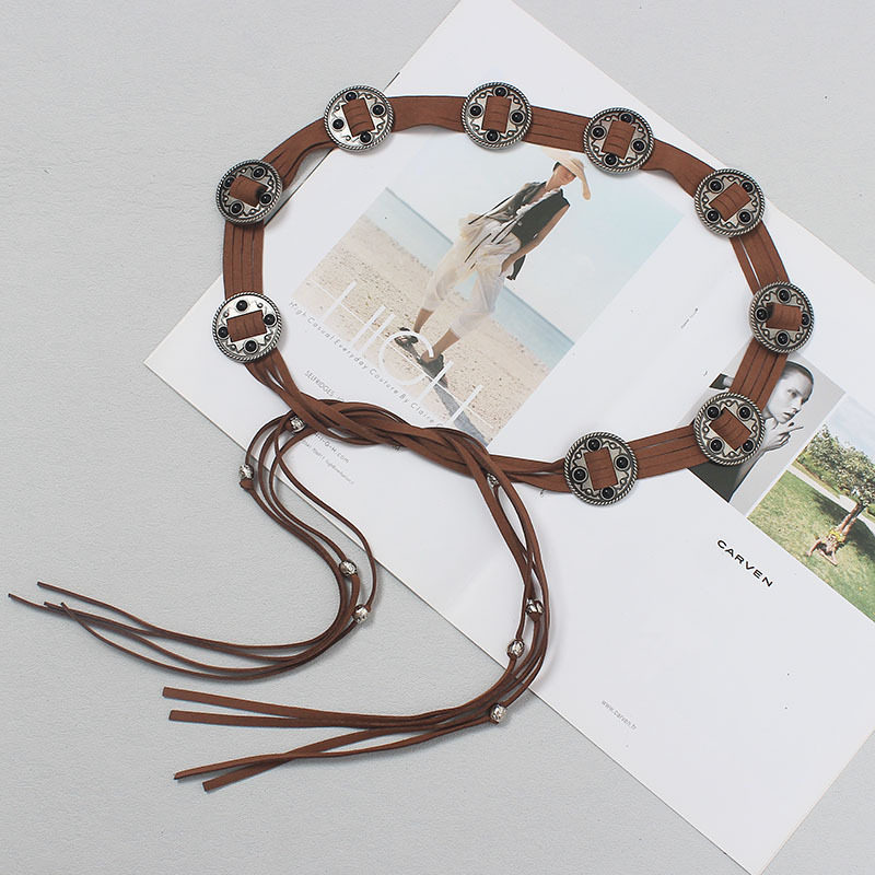 复古森系文艺型编织腰带女装饰波西米亚连衣裙腰带腰链民族风饰品