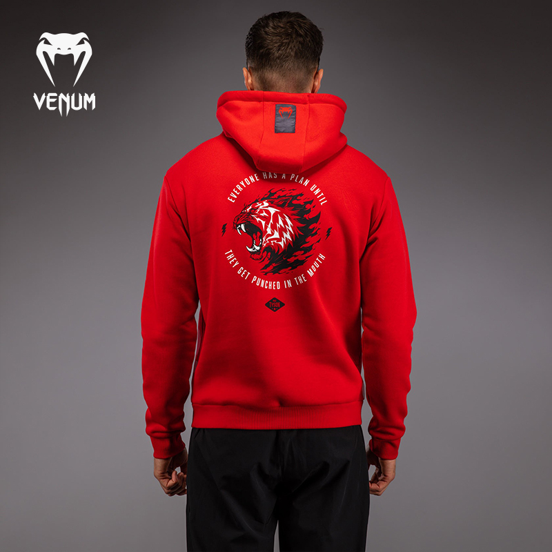 VENUM毒液迈克泰森Tiger男加绒卫衣外套运动连帽健身训练跑步休闲