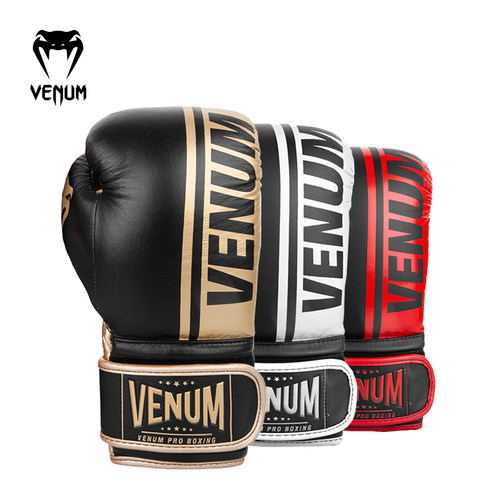 VENUM毒液真皮拳击训练拳套