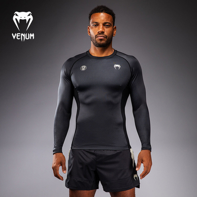VENUM毒液Roger Gracie Academy长袖紧身衣男运动健身防磨上衣