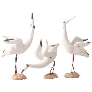 吸水石上水石假山山水盆景仙鹤风水小摆件配件水池喷泉鱼缸微景观