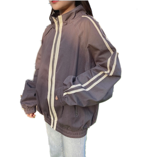 樱田川岛ins韩版2021新款春秋学院风网红超火cec宽松棒球服外套女