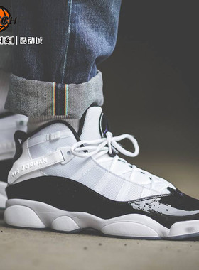 Air Jordan 6 Rings AJ6耐克黑红漆皮六冠王运动篮球鞋322992-060