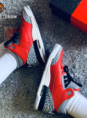 Air Jordan 3 Retro GS红水泥大童复古低帮板鞋篮球鞋 CQ0488-600