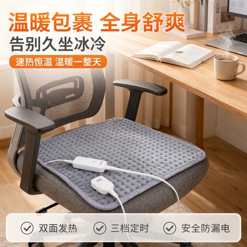 彩虹电热垫办公室汽车座椅垫学生
