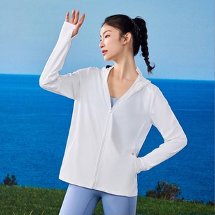 原纱凉感宽松款 夏日新品 透气舒服防晒衣高倍防紫外线连帽外套女士