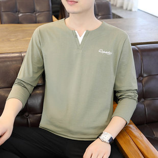 男士长袖T恤衫夏季薄款厚秋衣外穿透气防晒上衣春秋内搭0205e