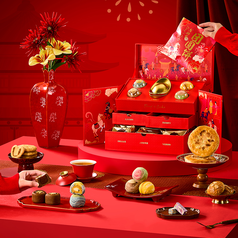 唐饼家糕点礼盒1017g榛果蝴蝶酥百花酥零食大礼包上海特产点心