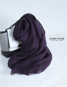 毒家牛货 防晒女 雍容华丽纯正葡萄深紫围巾纯色纯亚麻围巾春夏季