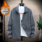 棉毛绒外套男棉衣秋冬季 加绒加厚棉服男装 抓绒羊羔毛棉袄上衣服潮