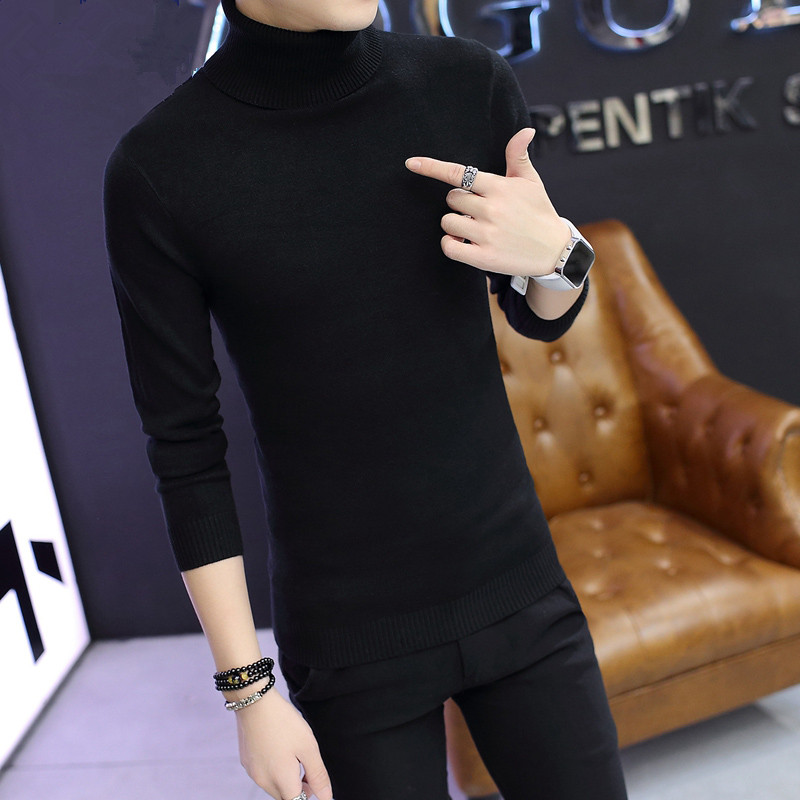 高领韩版修身冬季加厚针织衫