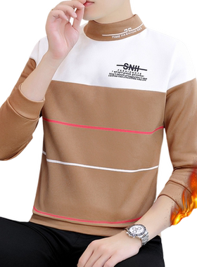 春秋冬季长袖男生潮流加绒衣服
