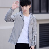 潮流休闲帅气夹克男外套学生宽松薄款 韩版 防晒衣服男 2026新款 夏装