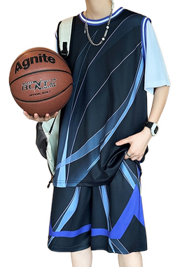 假两件篮球服套装男夏季冰