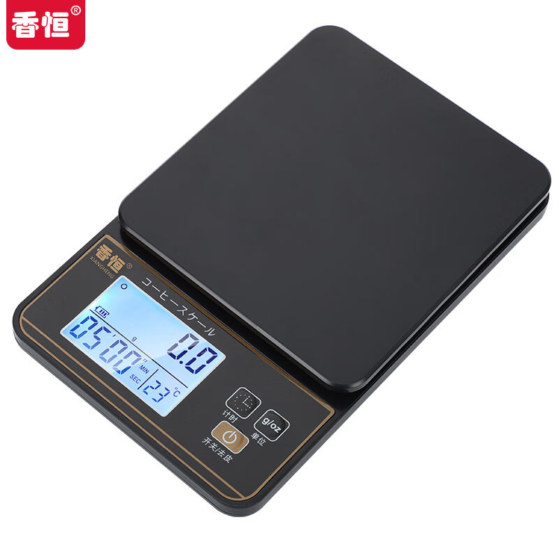 香恒电子秤吧台食品电子称可计时称重厨房秤珠宝秤家用2kg/0.1g电