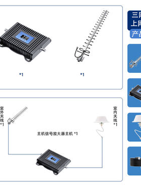 手机信号放大增强器山区牧区家用移动电信联通4G5G三网合一【加强