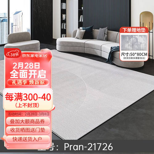 迪梵路意式极简地毯素色客厅茶几毯侘寂风现代简约卧室满铺灰纯色