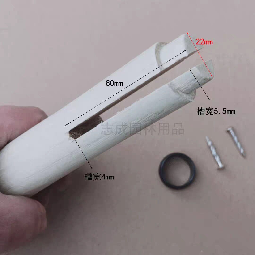 青冈木腰铊手柄柴刀木柄套装刀箍鱼尾钉子握把户外便携刀具把手